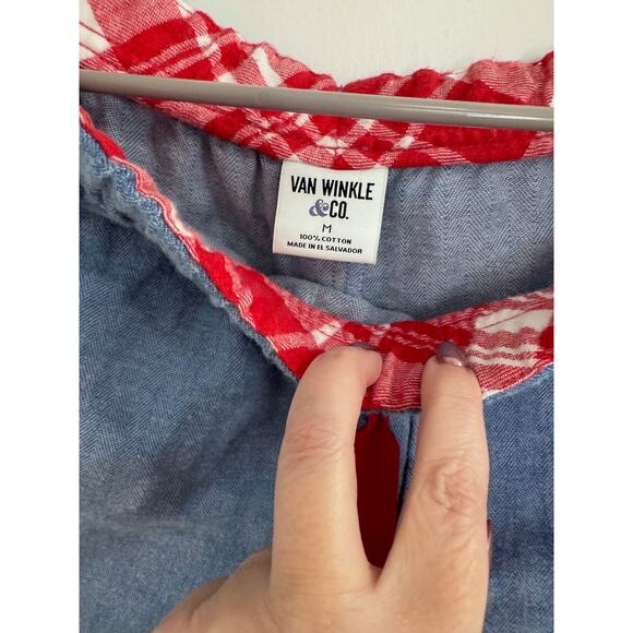 Van Winkel Flannel Pajamas - Blue & Red - Women's M - Picture 8 of 13